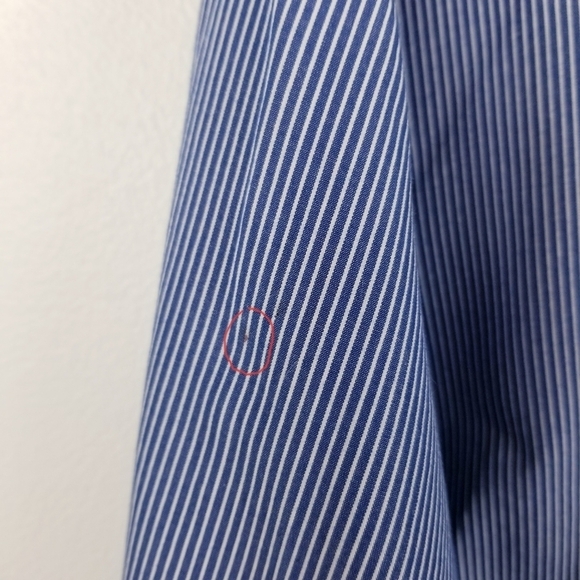 Tommy Hilfiger Blue & White Striped Button Front Shirt XL - Picture 8 of 8